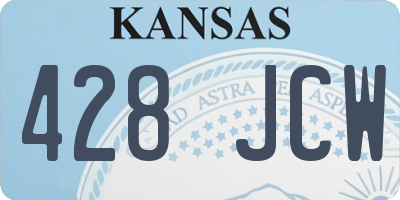 KS license plate 428JCW