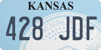 KS license plate 428JDF