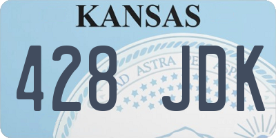 KS license plate 428JDK