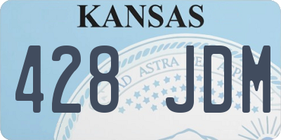 KS license plate 428JDM