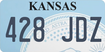 KS license plate 428JDZ