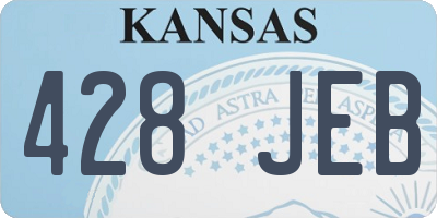 KS license plate 428JEB