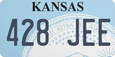 KS license plate 428JEE