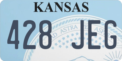 KS license plate 428JEG