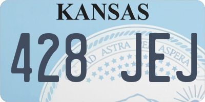 KS license plate 428JEJ