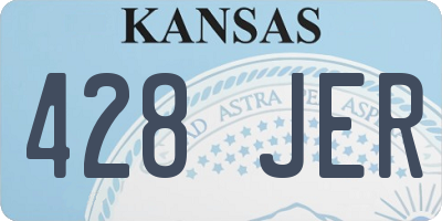 KS license plate 428JER