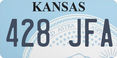KS license plate 428JFA