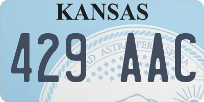 KS license plate 429AAC