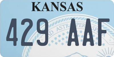 KS license plate 429AAF