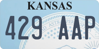 KS license plate 429AAP