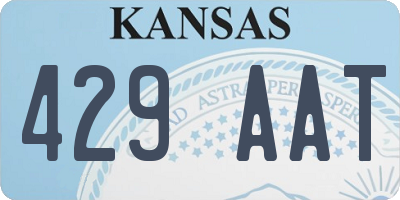 KS license plate 429AAT