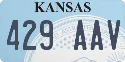 KS license plate 429AAV
