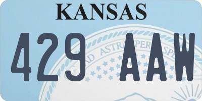KS license plate 429AAW