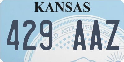 KS license plate 429AAZ