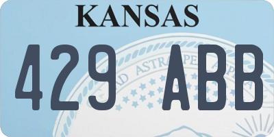 KS license plate 429ABB