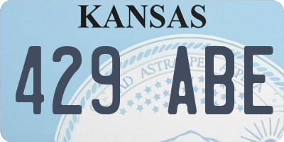 KS license plate 429ABE
