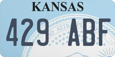 KS license plate 429ABF
