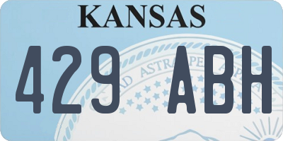KS license plate 429ABH
