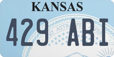 KS license plate 429ABI