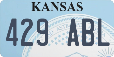 KS license plate 429ABL