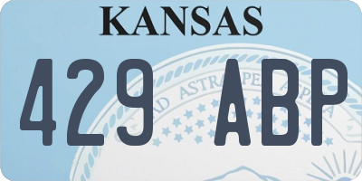 KS license plate 429ABP