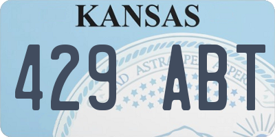 KS license plate 429ABT