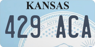 KS license plate 429ACA