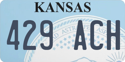 KS license plate 429ACH