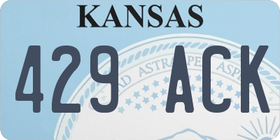 KS license plate 429ACK