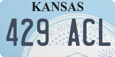 KS license plate 429ACL