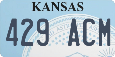 KS license plate 429ACM