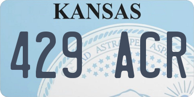 KS license plate 429ACR