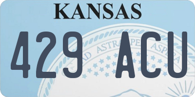 KS license plate 429ACU