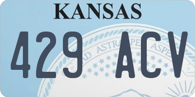 KS license plate 429ACV