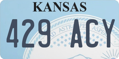 KS license plate 429ACY