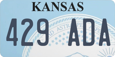 KS license plate 429ADA