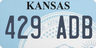 KS license plate 429ADB