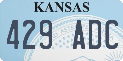 KS license plate 429ADC