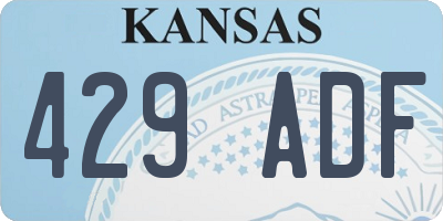 KS license plate 429ADF