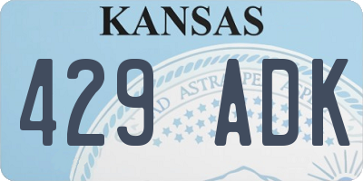 KS license plate 429ADK