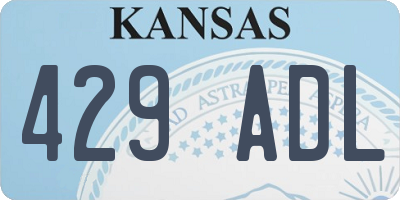 KS license plate 429ADL