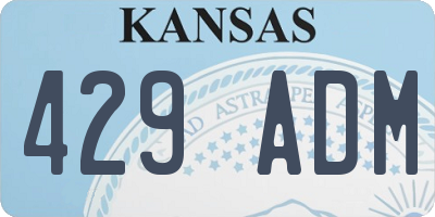 KS license plate 429ADM