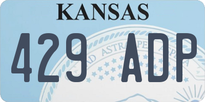 KS license plate 429ADP