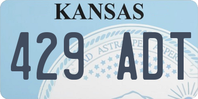 KS license plate 429ADT