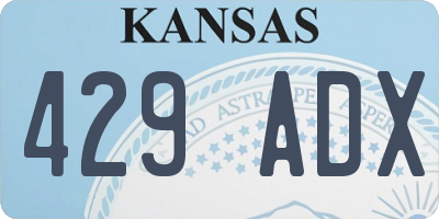 KS license plate 429ADX
