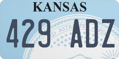 KS license plate 429ADZ