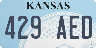KS license plate 429AED