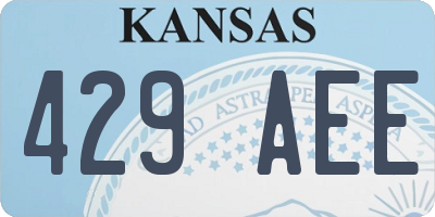 KS license plate 429AEE