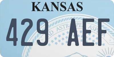 KS license plate 429AEF