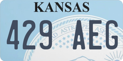 KS license plate 429AEG